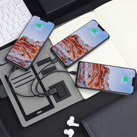 Pour ordinateur portable rechargeable personnalisé, batterie externe intégrée de 8000mah, chargeur sans fil 3 en 1 pour ordinateur portable étanche