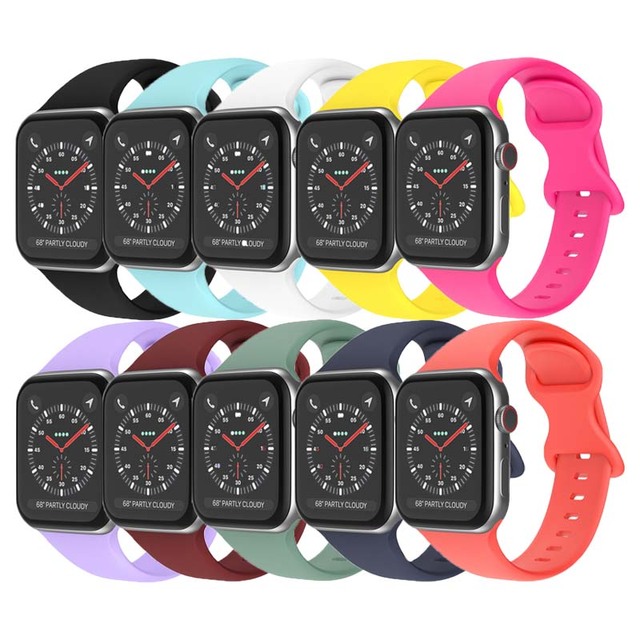 Factory Durable Silicone Waterproof Band for Apple Watch Series 10 9 8 Ultra 2 Men Black Strap for Iwatch 45mm 49mm 46mm Sport