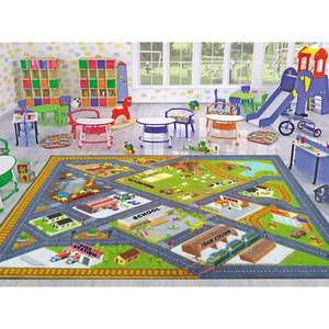 Tapis de jeu éducatif de simulation de construction de ferme champêtre OEM haut de gamme pour enfants, tout-petits, crèche et école maternelle, avec thème voiture - Product Image 4