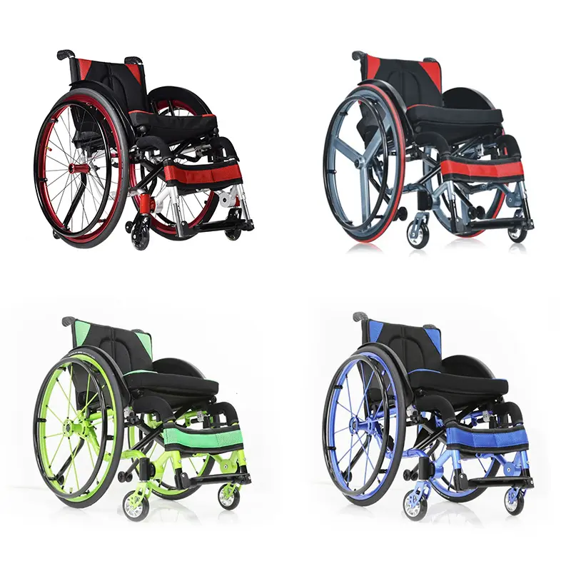 Attivo per il tempo libero sport all'aria aperta in alluminio leggero manuale sedia a rotelle per disabili