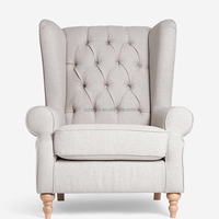 Sillón Individual Nórdico Clásico Personalizado, Elegante Sillón de Cuero con Mechones de Tigre para Dormitorio, Apartamento, Hotel, Villa, Uso Recreativo
