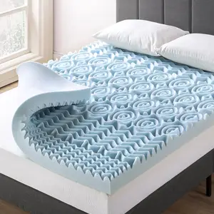 Surmatelas en mousse à mémoire de forme 5 zones, 4 pouces, meubles de maison, matelas en mousse à mémoire de forme grande taille et moderne avec logo personnalisé à vendre