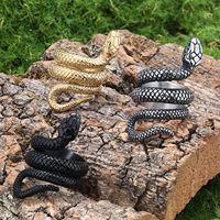 Nouvelle bague serpent unisexe en acier inoxydable plaqué or 18 carats avec pierres précieuses, idéale pour mariage, fiançailles, fête, cadeau, approvisionnement direct pour hommes