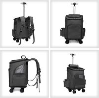 Portable Sac Boîte À Bagages Chien Chat Caisse De Voyage En Plastique Pet Carrier avec Roues pet poussette transport sac à dos pour chien