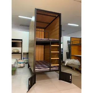 JZD factory japan Hostel Use Strong durable Bed modular Double Decker Metal Bunk Bed