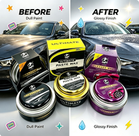 Cire Nettoyante Premium Ultime Carnauba Plus en Pâte, Polish Hydrophobe, Anti-Oxydation, Protection Brillance pour Détail Automobile