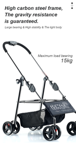 Carrello da Viaggio Pieghevole a 4 Ruote Rimovibile <span class=keywords><strong>per</strong></span> Cani e Gatti di Piccola Taglia, Uso Esterno, Vendita all'Ingrosso - Product Image 4