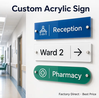 Support de plaque nominative en acrylique personnalisé pour table, panneau de bureau sur pied, réception, impression UV, poli, vente en gros