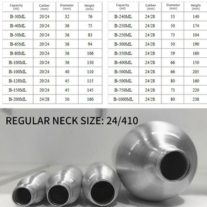 Fournisseur d'usine : Bouteilles en aluminium de 30 à 1000 ml, pots à épaule ronde, flacons en aluminium rechargeables pour lotions et cosmétiques sans bouchon - Product Image 6