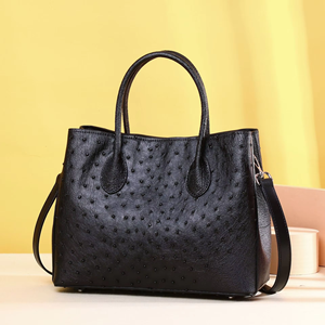 Bolsos de Diseñador de Marcas Famosas, Bolsos de Lujo para <span class=keywords><strong>Mujer</strong></span>, Sac Carre con Motivo de Avestruz, Cierre Magnético, Diseño Moderno, Multicolor - Product Image 1