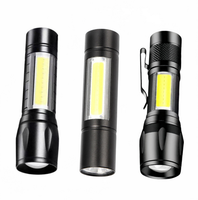 Senter Mini LED Fokus Dapat Disesuaikan Kecil untuk Anak-Anak Berkemah Bersepeda Mendaki Darurat USB Dapat Diisi Ulang Senter Mini LED