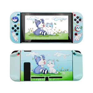 เคสป้องกันเครื่องเล่นเกม Nintendo NS OLED ปี 2023 ลายแมวและสุนัข พร้อมฝาครอบจอยสติ๊ก อุปกรณ์เสริมสำหรับเล่นเกม - Product Image 2