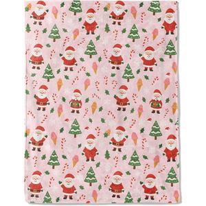 Christmas Snowman Santa Snowflake <b>Flannel</b> Blanket Throw Blanket Nap Blanket Xmas Gift Holiday Decor Super Soft Machine Washable - Product Image 5