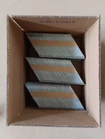 Agrafes de charpente industrielles en fil d'acier, à tête coupée, 30 et 34 degrés, pour agrafeuse à bande de papier, avec revêtement diamanté, pour portes en bois
