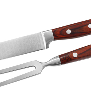 Juego de Cuchillos y Tenedores de Acero de Damasco Personalizados para Barbacoa al Aire Libre, Cuchillos de Cocina en Oferta - Product Image 3