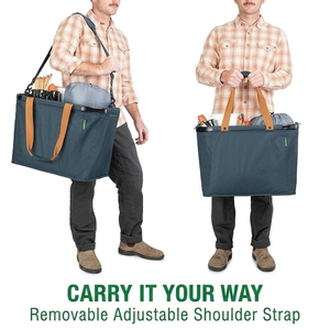 Sac fourre-tout <span class=keywords><strong>d</strong></span>'extérieur personnalisé avec cadre en aluminium, sac utilitaire en tissu recyclé robuste pour le camping, la plage, les voyages et le transport <span class=keywords><strong>d</strong></span>'épicerie - Product Image 4