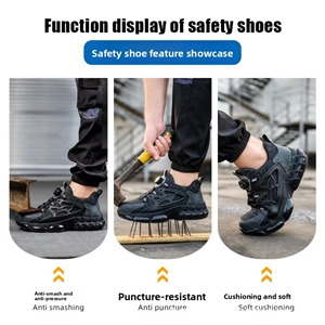 Calzado de Seguridad para Hombre con Puntera de Acero Anti-Impactos y Resistente a la Abrasión, Suela con Amortiguación de Aire y Parte Superior de Microfibra - Product Image 2