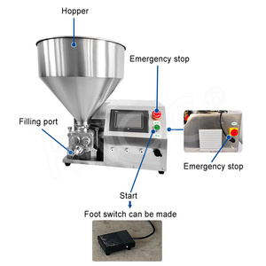 Semiautomático Pan Jelly Filler <span class=keywords><strong>Puff</strong></span> Jam Inyectar Cake <span class=keywords><strong>Donut</strong></span> Relleno Inyector Máquina de chocolate Depositante de crema - Product Image 6