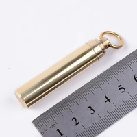 Boîte scellée en laiton étanche pour l'extérieur, mini flacon métallique pour pilules, pot à médicaments pour personnes âgées, conteneur anti-humidité et anti-lumière