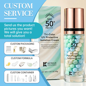 <span class=keywords><strong>Crema</strong></span> Solare Viso OEM ODM SPF 50+ PA++++ con Protezione UV e Isolamento Colorato - Product Image 1