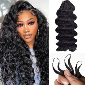 Extensions de cheveux tressés au crochet Remy Hair Beauty Products, couleur Ombré Blonde, doux au toucher, sans perte de cheveux, pour coiffures de fête - Product Image 2