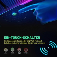 Tapis de souris personnalisé imperméable avec charge sans fil pour ordinateur, tapis de souris LED Qi 10 W pour votre espace de travail, tapis de souris RGB pour jeux