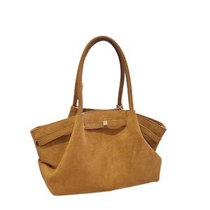 Design élégant Sac fourre-tout en daim de qualité supérieure pour femmes Sac à main vintage tout-en-un Sac à bandoulière cosmétique gommage - Product Image 1