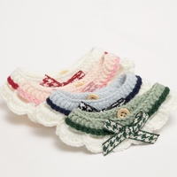 Collier en laine douce à motif pied-de-poule style japonais pour chat, avec nœud, accessoire pour animaux de compagnie toutes saisons, vente en gros