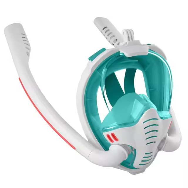 Competitive Price With High Quality 180 Degree Wide View Multi Color Full Face Diving Mask with 2 Breath Tube