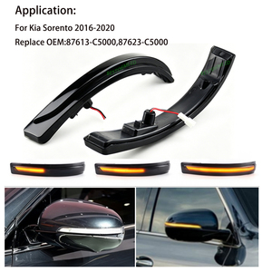 Indicatori di Direzione LED Dinamici Ambra per <span class=keywords><strong>Kia</strong></span> <span class=keywords><strong>Sorento</strong></span> 2016-2020, Luci Sequenziali per Specchietti Laterali - Product Image 6