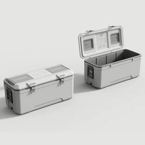 Boîte isotherme portable moderne de grande capacité 160L pour garder les aliments frais, idéale pour la pêche et le camping en extérieur, avec serrure et coque rigide - Product Image 2