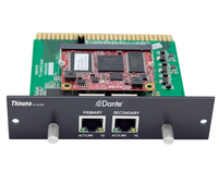 Thinuna Système de sonorisation PA DT-3232M Carte Dante 32 canaux Carte d'interface d'extension dédiée pour processeur audio de table de mixage numérique