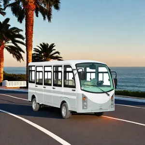 Multifunction 11 Passengers Electric Sightseeing Bus For Scenic Tourist Resort Using Electric Shuttle Bus