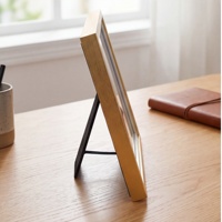 Cadre photo de bureau moderne en or, sur mesure, avec support, pour la décoration de la maison ou du bureau.