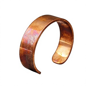 Rustic Copper Cuff Bracelet: Ember Patina, Handmade Bangle, Custom Engraving Viking Style Rustic Jewelry-<b>Gift</b> - Product Image 1