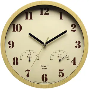 Venta al por mayor de Relojes de pared exclusivos de Amazon Relojes de termómetro simples y de moda con pantalla de aguja