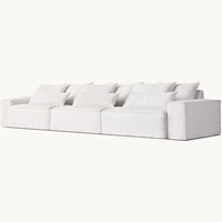 Minimalistisches Modernes Komfortables und Langlebiges Wohnzimmer Modulares 3-Sitzer Ecksofa-Set Weicher Stoff für Apartments, Einkaufszentren & Hotels