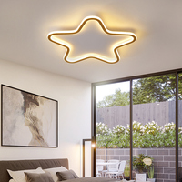 Plafonnier créatif en forme de lune et d'étoile, style nordique, simple et moderne, éclairage LED pour la maison, trois couleurs changeantes, salon, chambre à coucher