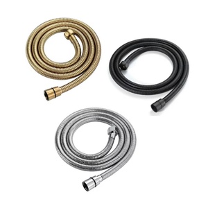 Multiple Colors Available Stainless Steel Hose Home Use G1/2 Thread Shower Hose Bathroom Shower <b>Accessories</b> Plumbing Hoses - Product Image 1