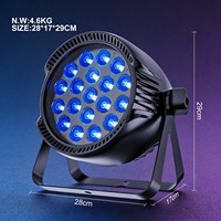 Projecteur LED PAR étanche 19x15W RGBW 4-en-1 IP65, silencieux, pour extérieur, discothèque, mariage, fête, DJ, spectacle, concert