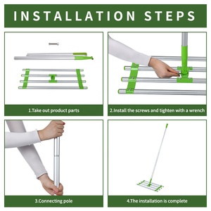 Vertak Đa Chức Năng Bãi Cỏ San Lấp Mặt Bằng Cào Vườn 607Mm Tine Chiều Dài Nhôm Xử Lý San Lấp Mặt Bằng Cào - Product Image 6