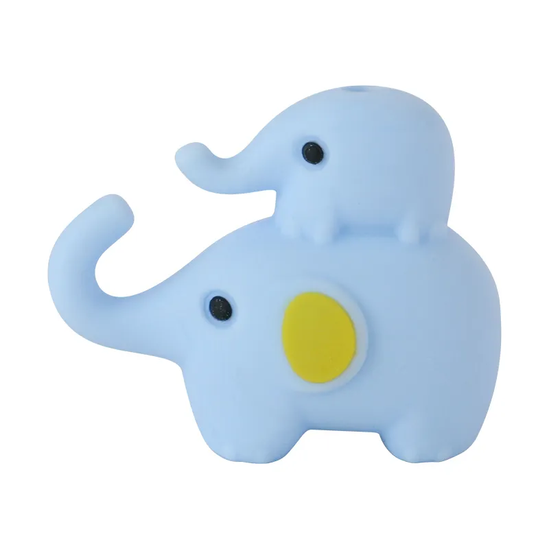 Schlussverkauf Großhandel individuelle Silikon Elefant Strohhalm Abdeckung & Fokus Perlen Babyspielzeug Bpa-frei Lebensmittelqualität Hersteller