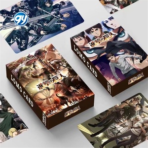<span class=keywords><strong>Tiktok</strong></span> productos más vendidos 2024 30 pc/box Attack on Titan Animación LOMO de doble cara en caja Tarjetas HD derivados de animación - Product Image 3