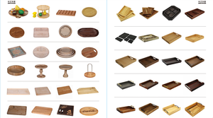 Vassoio in legno usa e getta con motivo vegetale, irregolare, per frutta secca cinese, ideale per ristoranti, hotel e servizio da tè - Product Image 6