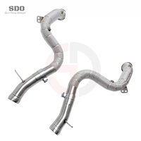 Knalpot Downpipe SD Free Flow untuk Mercedes-Benz S580 4MATIC W223 4.0T 2020-2025 Pipa Knalpot Stainless Steel dengan Pelindung Panas