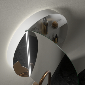 Hiện đại hình tròn khách sạn Mỹ phẩm LED Gương tủ cho phòng tắm Salon - Product Image 6