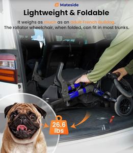 <span class=keywords><strong>Déambulateur</strong></span> robuste d'extérieur avec siège, <span class=keywords><strong>roues</strong></span> <span class=keywords><strong>tout</strong></span>-<span class=keywords><strong>terrain</strong></span> de 10 pouces, pliable, en acier, aide à la mobilité pour personnes âgées et handicapées - Product Image 6