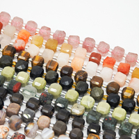 Nouvelles perles de pierre cubique naturelle facettée tactiles de 6-7 mm, perles de pierres précieuses de Chine/Guatemala pour la fabrication de bijoux DIY
