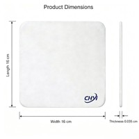 Nettoyeur d'écran en microfibre avec logo personnalisé, 16x16cm, carré, ultra fin, doux, sans rayures, pour téléphone portable, appareil photo, écran d'ordinateur