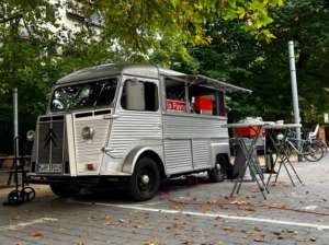 Chariot alimentaire compact avec friteuse intégrée et espace <span class=keywords><strong>de</strong></span> rangement pour démarrer une petite entreprise au marché aux puces - Product Image 4